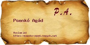 Psenkó Agád névjegykártya